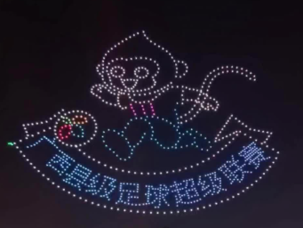 “广西县超”开幕式太炫了！千架无人机点亮赛场夜空